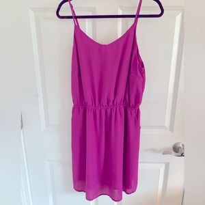 Pink Lily fuchsia pink dress with adjustable straps and pockets size medium